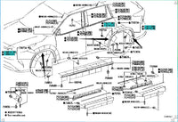 Toyota Highlander Wheel Opening Molding75086-0E040 75085-0E040 75078-0E040 75077-0E040 75088-0E030 75087-0E030