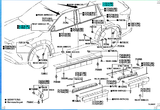 Toyota Highlander Moulding subassy 67496-0E010 67495-0E010 75764-0E050 75763-0E050