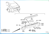 Toyota Corolla Filler Molding 76811-12908 76811-12909 76811-12910 76811-12911