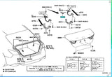 Toyota Camry Deck Lid Lift Support 64530-06010 64530-06020